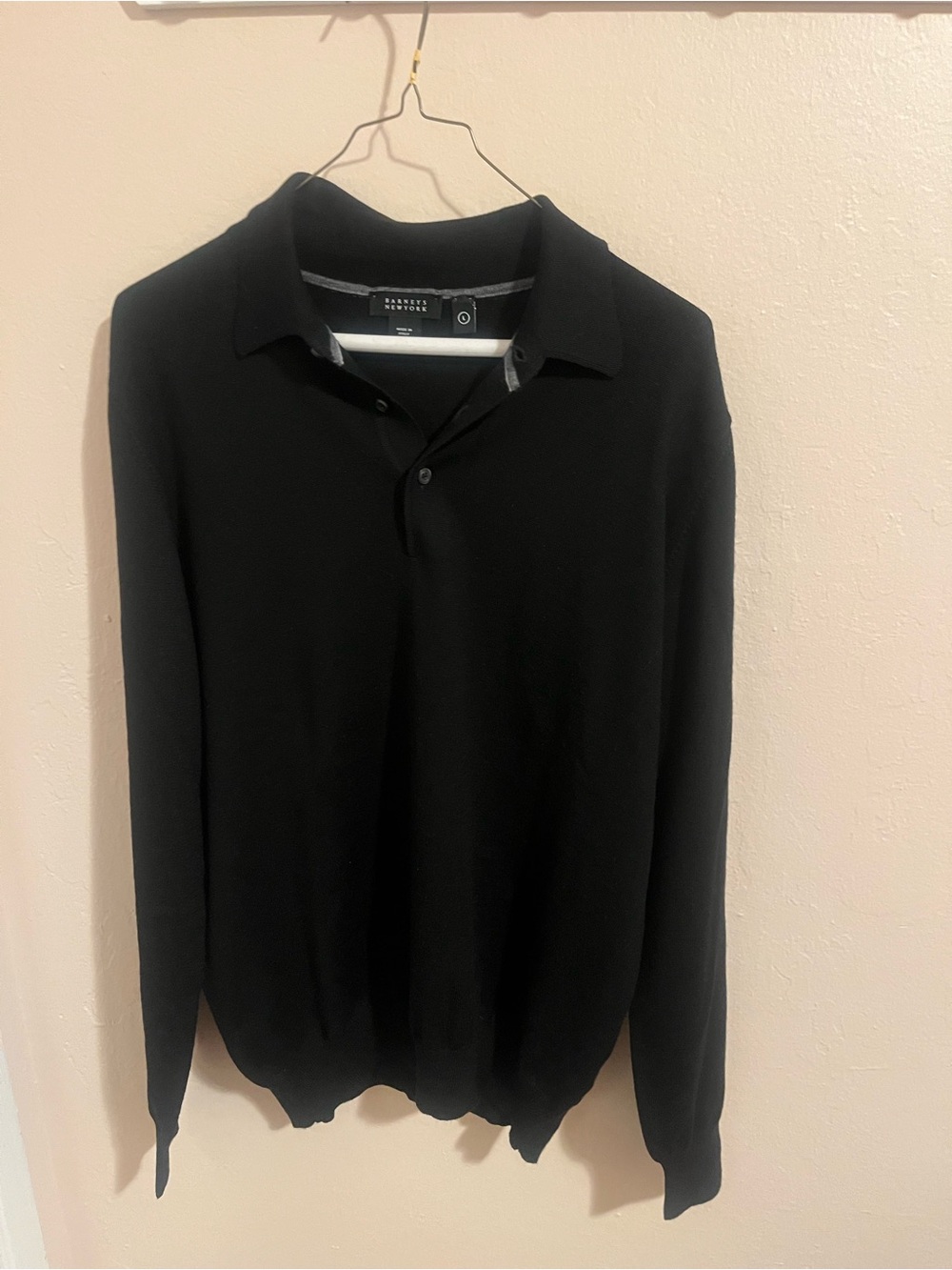 Barney’s New York  Black Polo Sweater